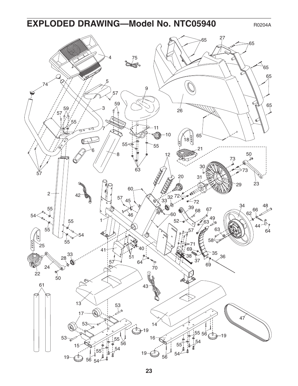 NordicTrack SL 705 NTC05940 User Manual | Page 23 / 24