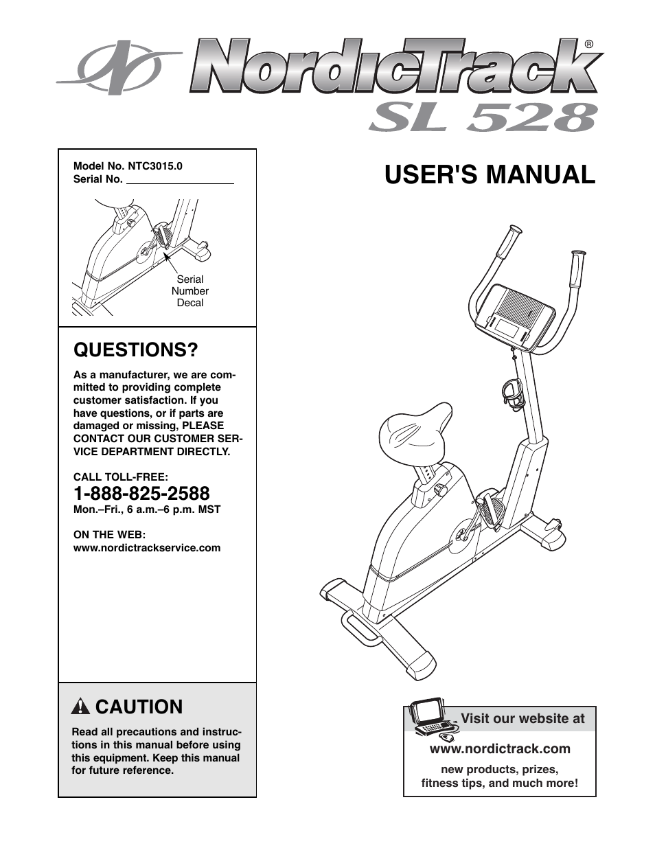 NordicTrack NTC3015.0 User Manual | 24 pages