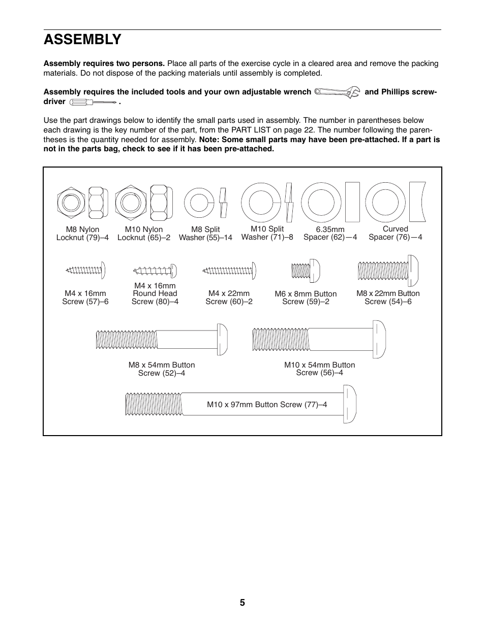 Assembly | NordicTrack NTC3015.0 User Manual | Page 5 / 24