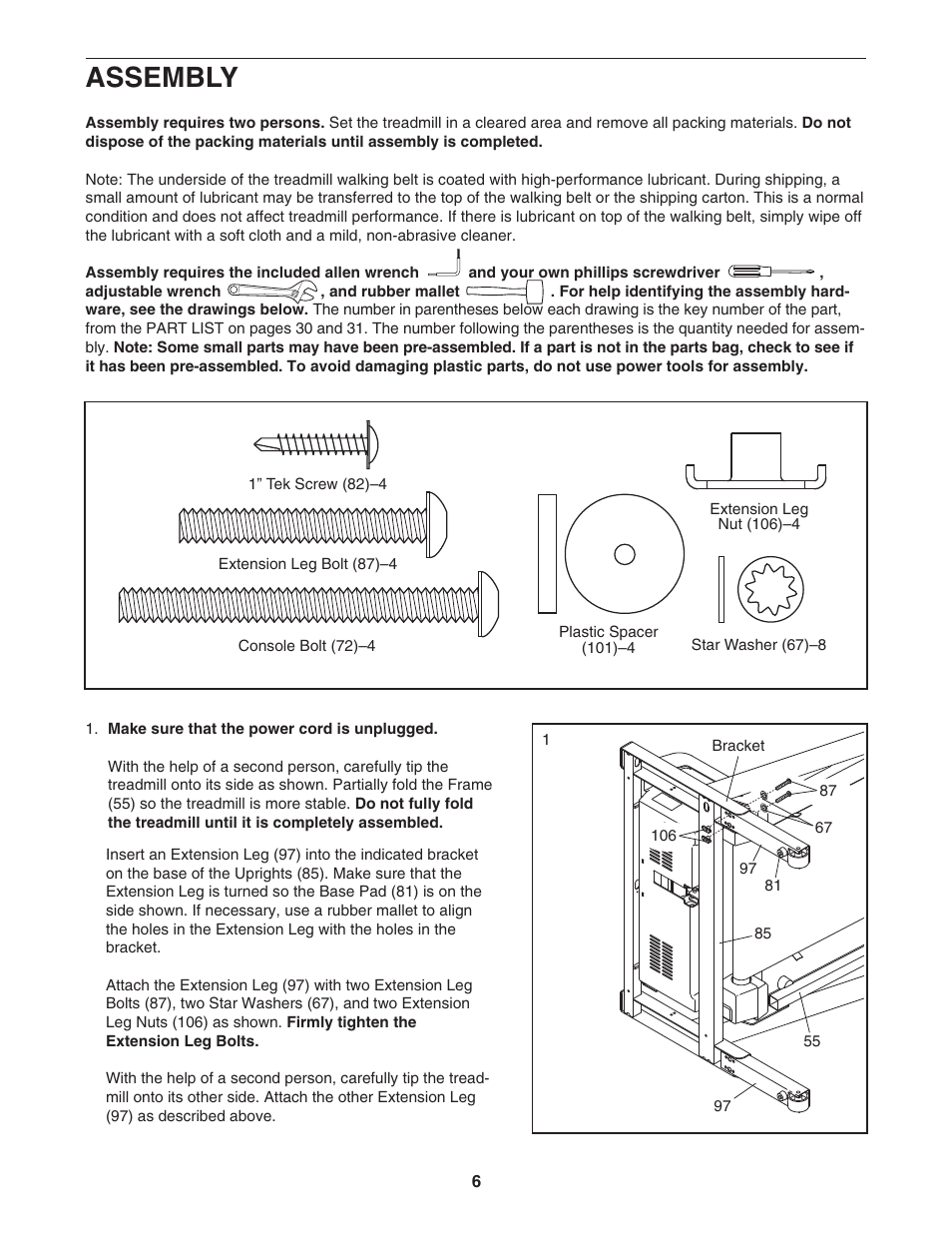 Assembly | NordicTrack NTL10805.2 User Manual | Page 6 / 34