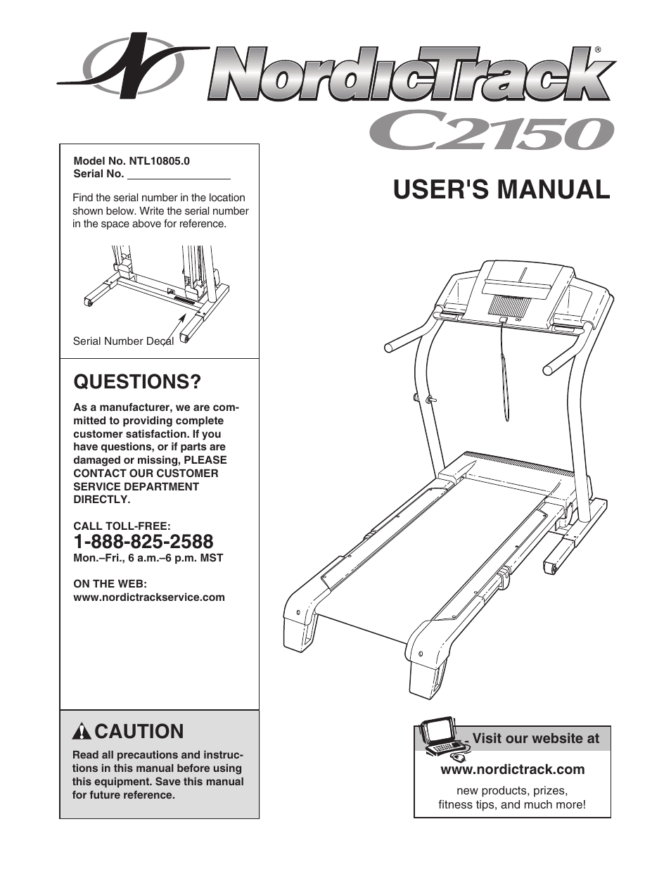 NordicTrack C2150 NTL10805.0 User Manual | 34 pages