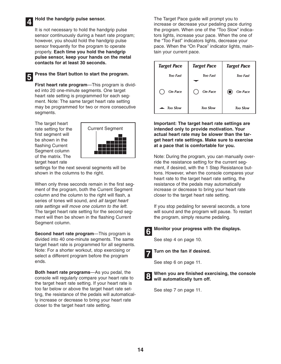 NordicTrack EXERCISE CYCLE 30507.0 User Manual | Page 14 / 24