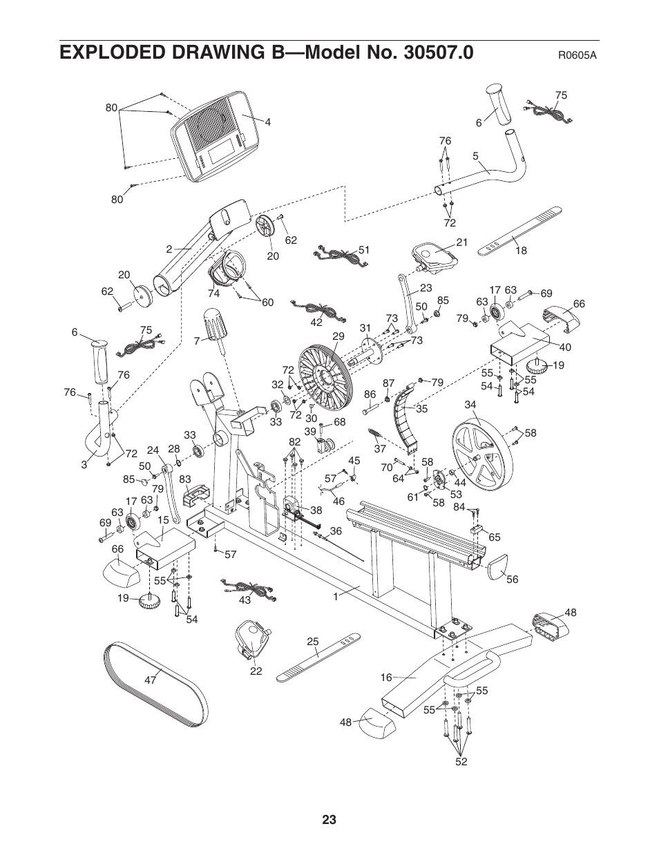 NordicTrack EXERCISE CYCLE 30507.0 User Manual | Page 23 / 24