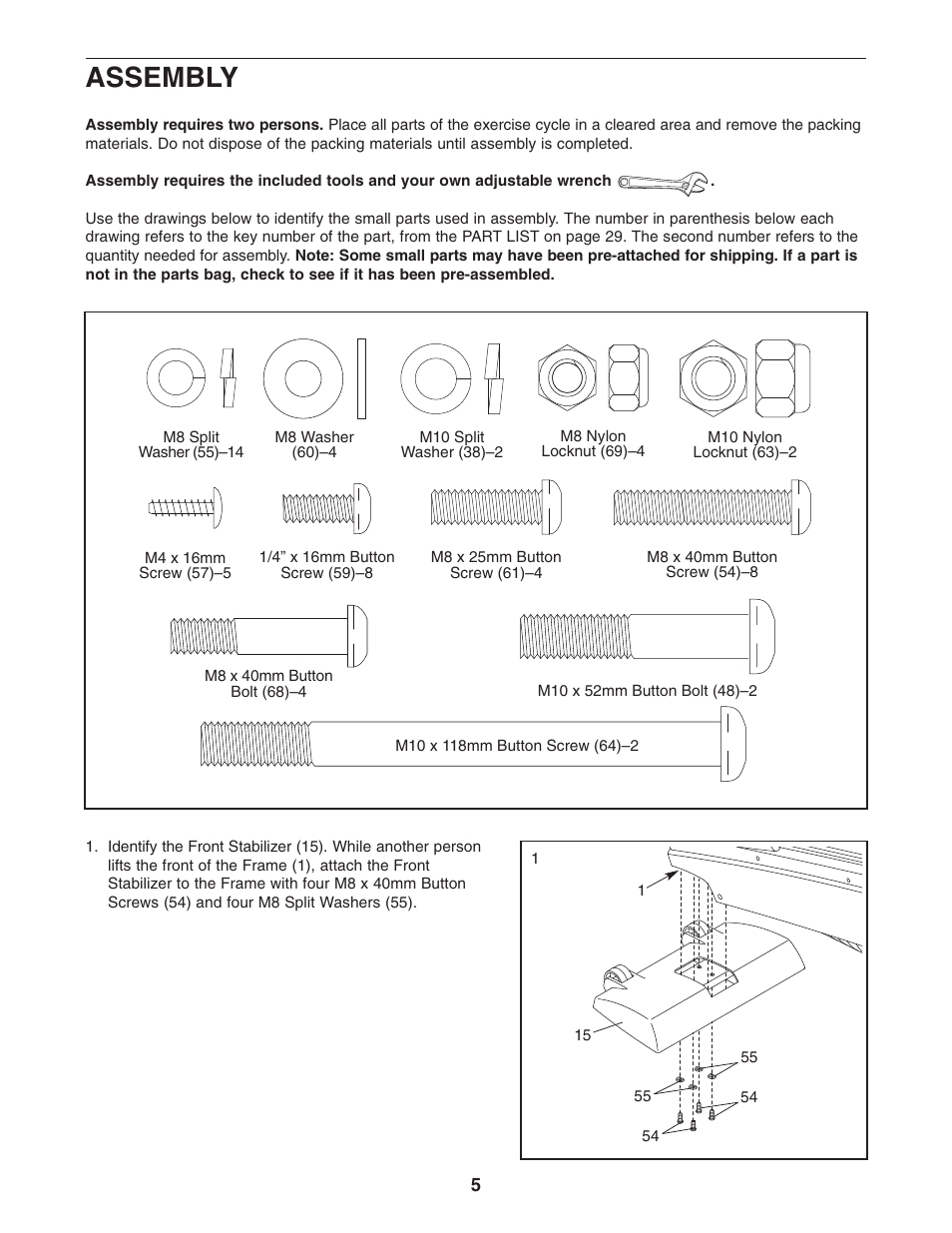 Assembly | NordicTrack NTC89021 User Manual | Page 5 / 32