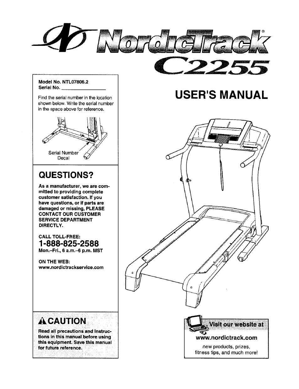 NordicTrack C2255 NTL07806.2 User Manual | 32 pages