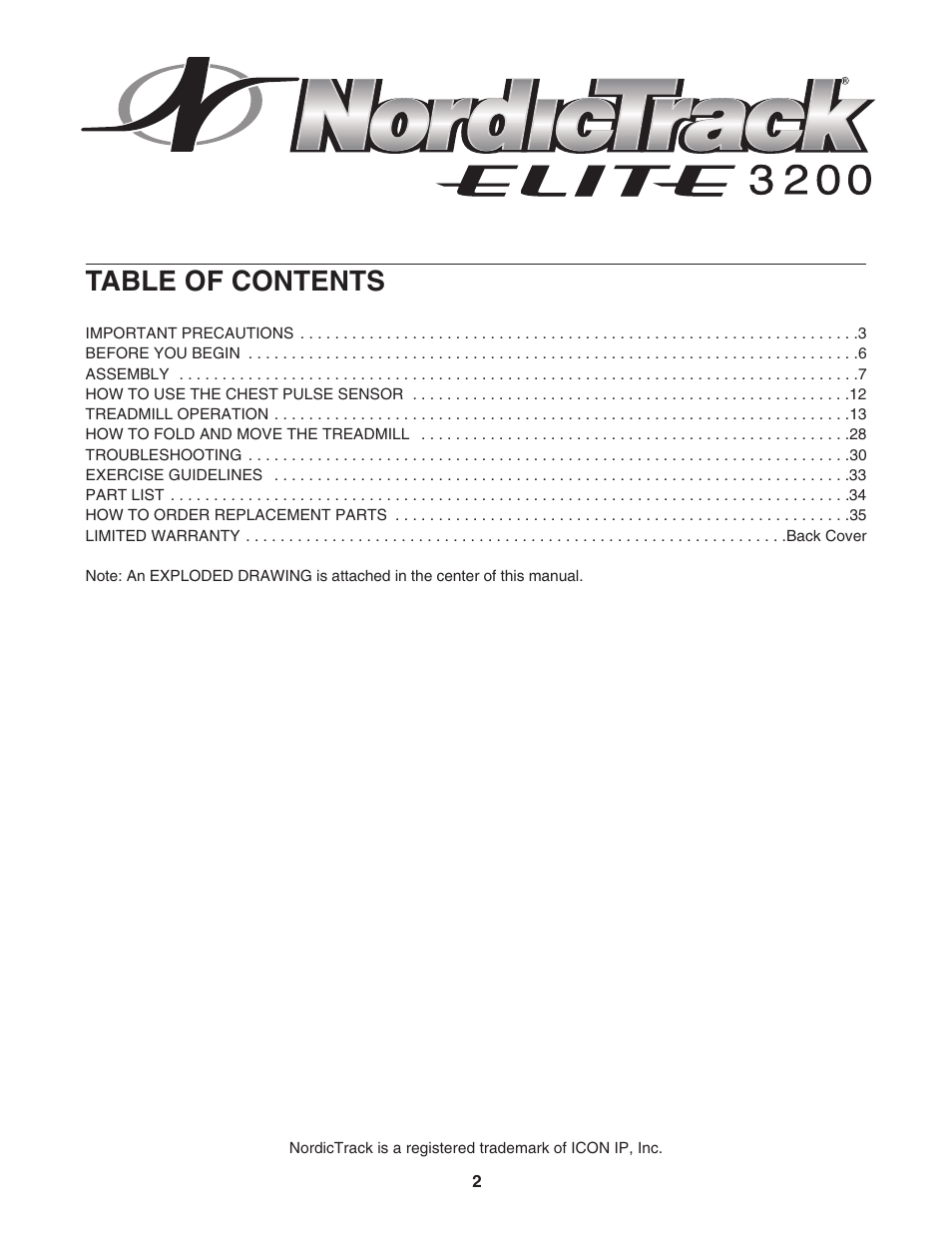 NordicTrack NTL21905.1 User Manual | Page 2 / 38