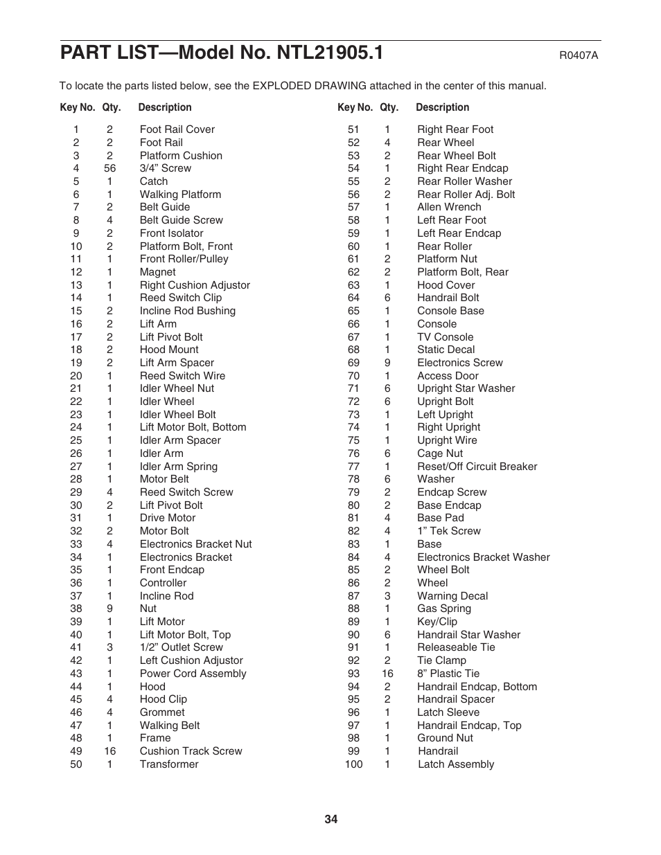 NordicTrack NTL21905.1 User Manual | Page 34 / 38