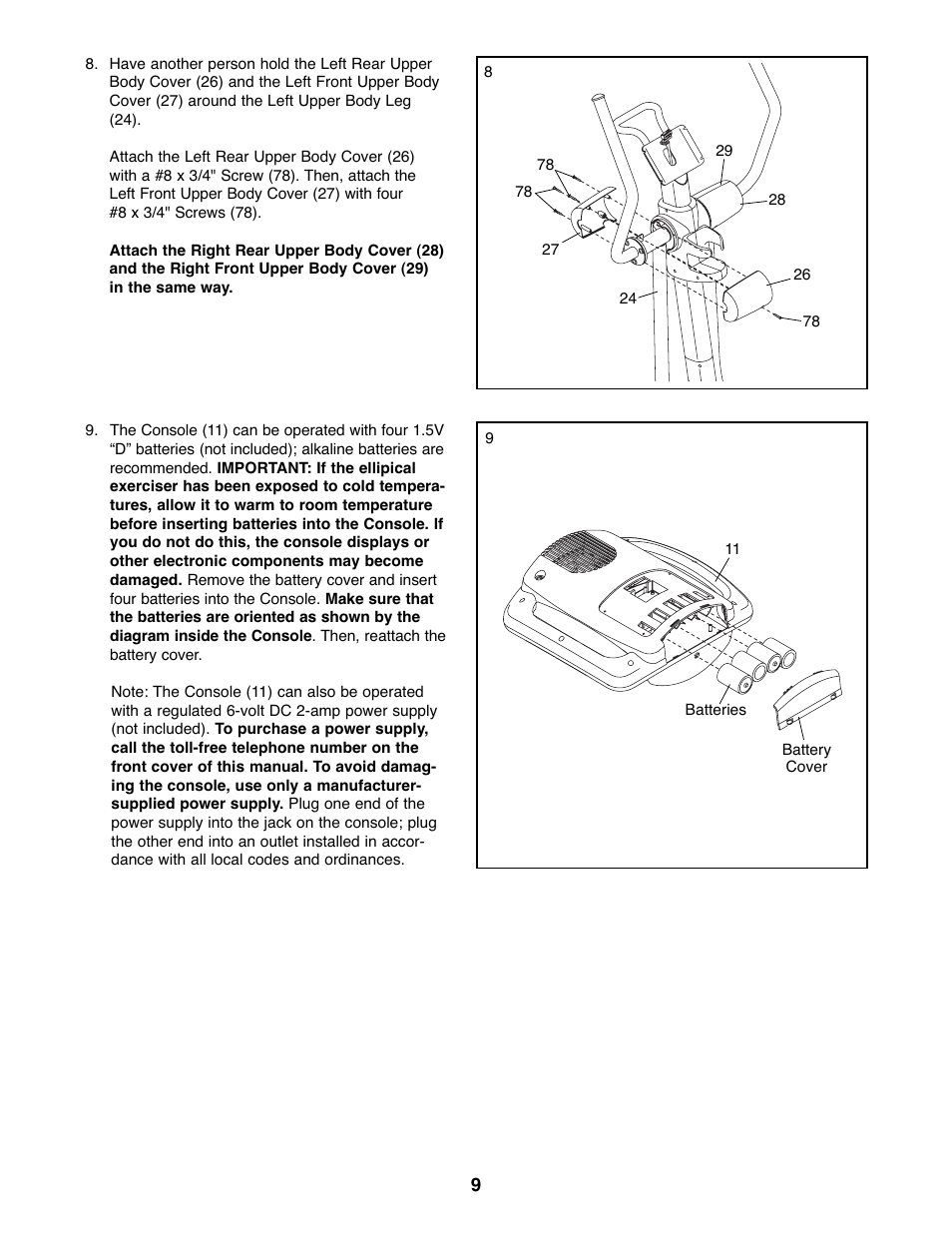 NordicTrack Audiostrider NTEL7506.2 User Manual | Page 9 / 28