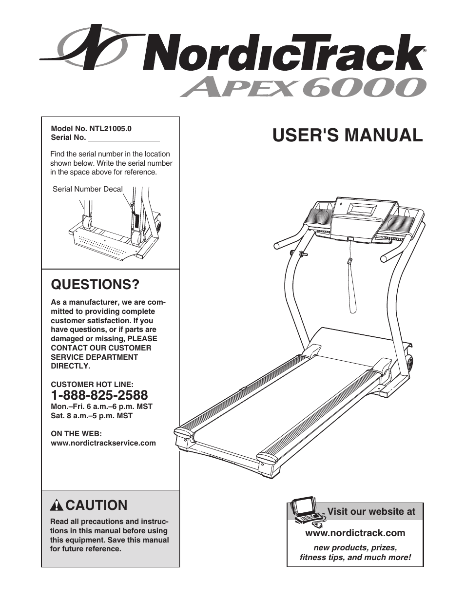 NordicTrack APEX 6000 NTL21005.0 User Manual | 36 pages