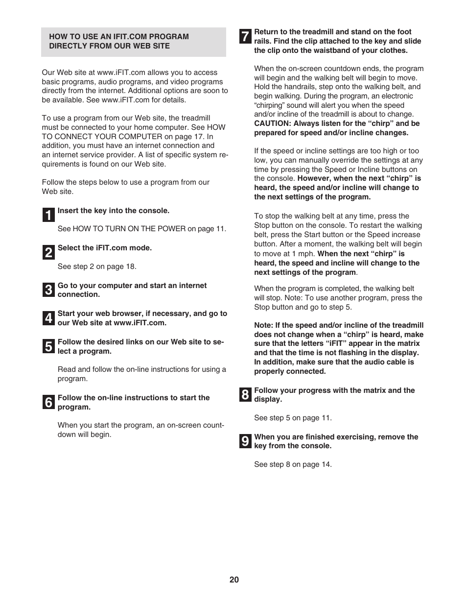 NordicTrack APEX 6000 NTL21005.0 User Manual | Page 20 / 36