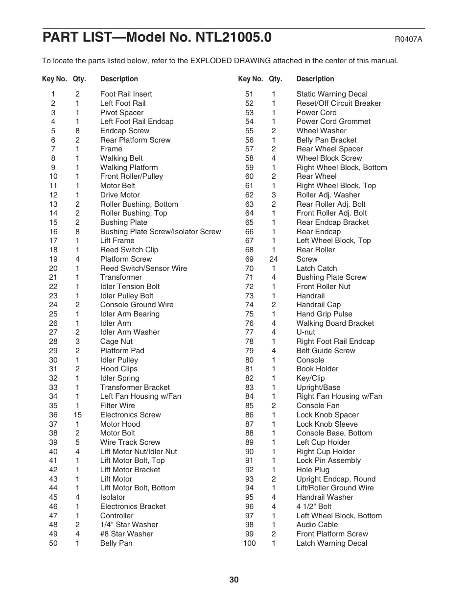 NordicTrack APEX 6000 NTL21005.0 User Manual | Page 30 / 36