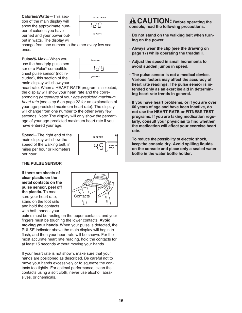 Caution | NordicTrack None User Manual | Page 18 / 52