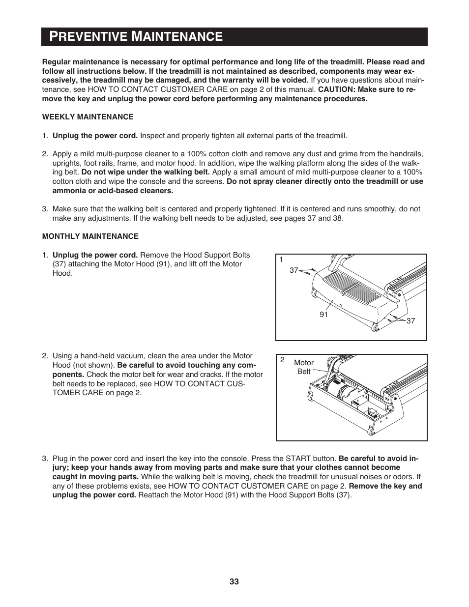 Reventive, Aintenance | NordicTrack None User Manual | Page 35 / 52