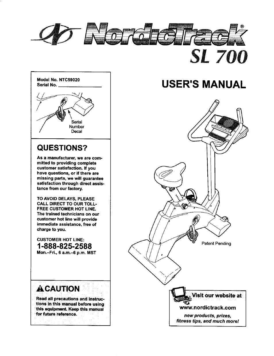 NordicTrack NTC59020 User Manual | 24 pages