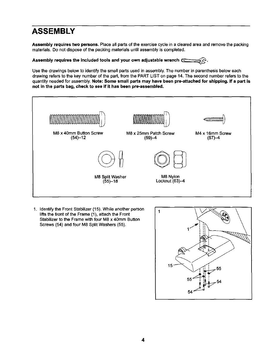 Assembly | NordicTrack NTC59020 User Manual | Page 4 / 24