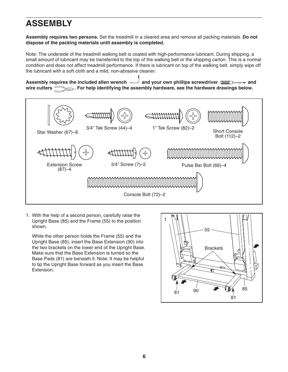 Assembly | NordicTrack NTL10950 User Manual | Page 6 / 34