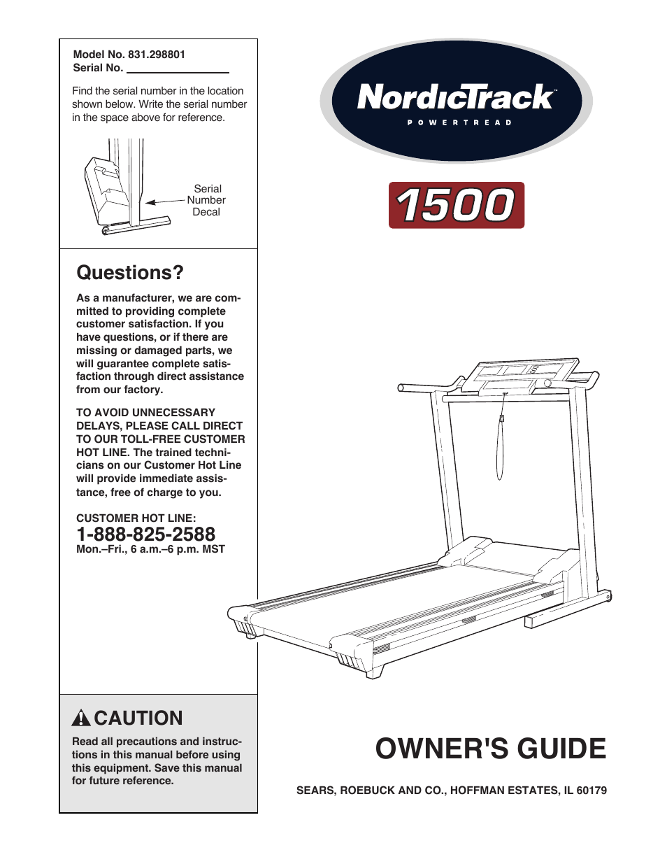 NordicTrack 1500 User Manual | 26 pages