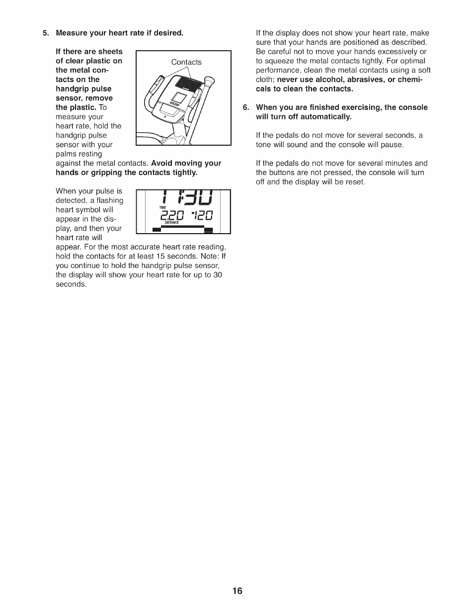 Measure your heart rate if desired | NordicTrack NTEL07808.1 User Manual | Page 16 / 28