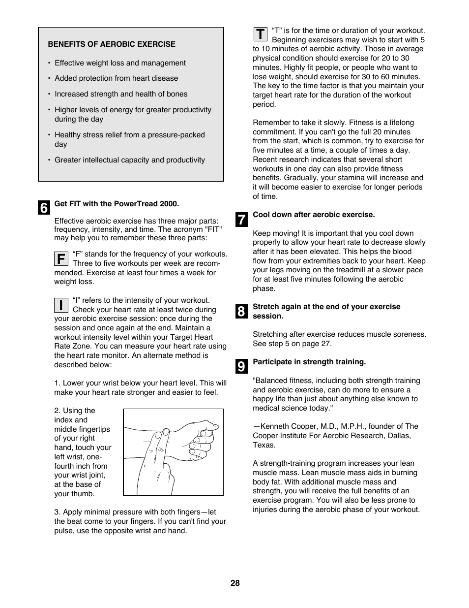 6f t i 7 8 9 | NordicTrack 2000 User Manual | Page 28 / 34