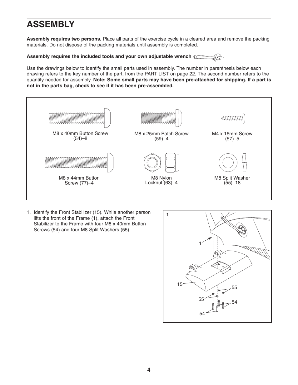 Assembly | NordicTrack NTC05941 User Manual | Page 4 / 24