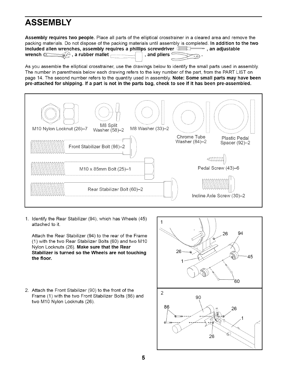 Assembly, Læwimiiiâ | NordicTrack NTEL05900 User Manual | Page 5 / 16