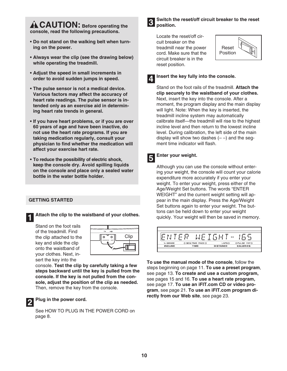 NordicTrack E 2500 NTL14942 User Manual | Page 10 / 34