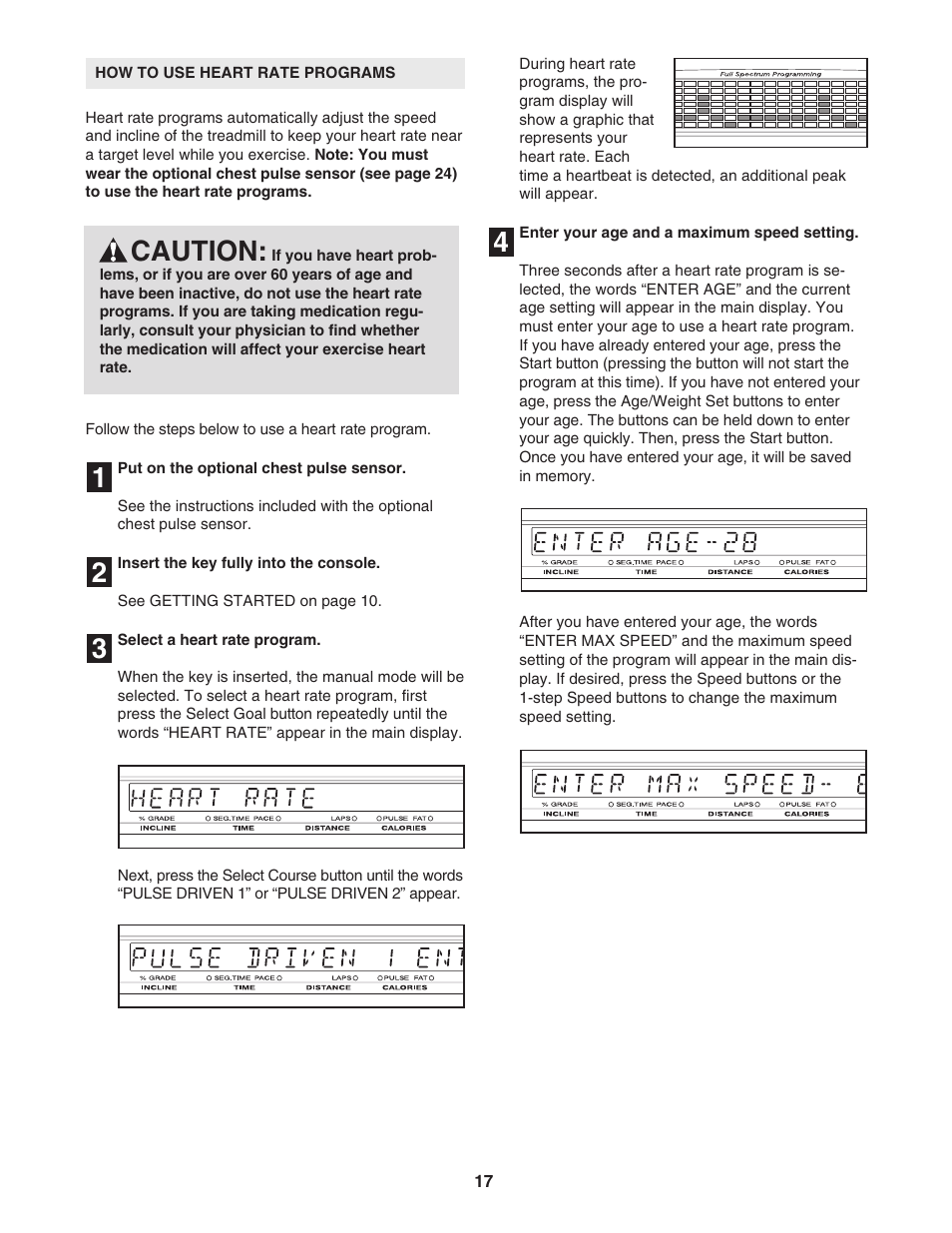 43 2 1 caution | NordicTrack E 2500 NTL14942 User Manual | Page 17 / 34