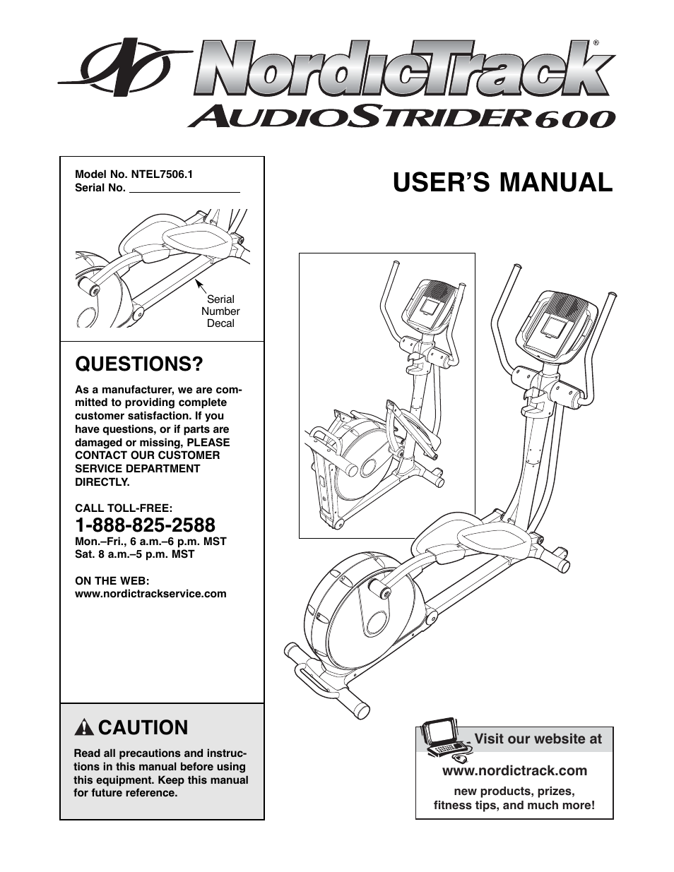 NordicTrack Audiostrider NTEL7506.1 User Manual | 28 pages