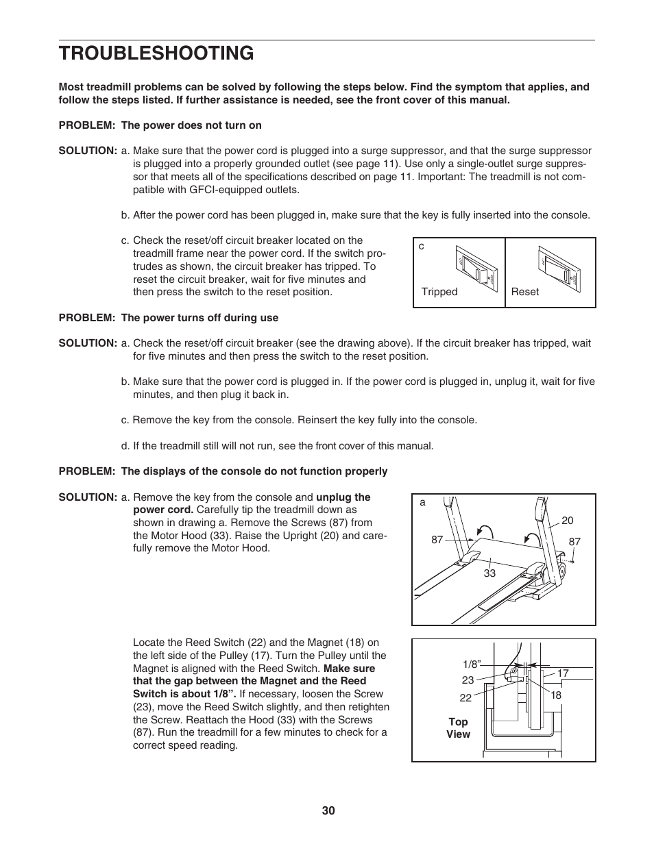 Troubleshooting | NordicTrack NTL2295.0 User Manual | Page 30 / 38