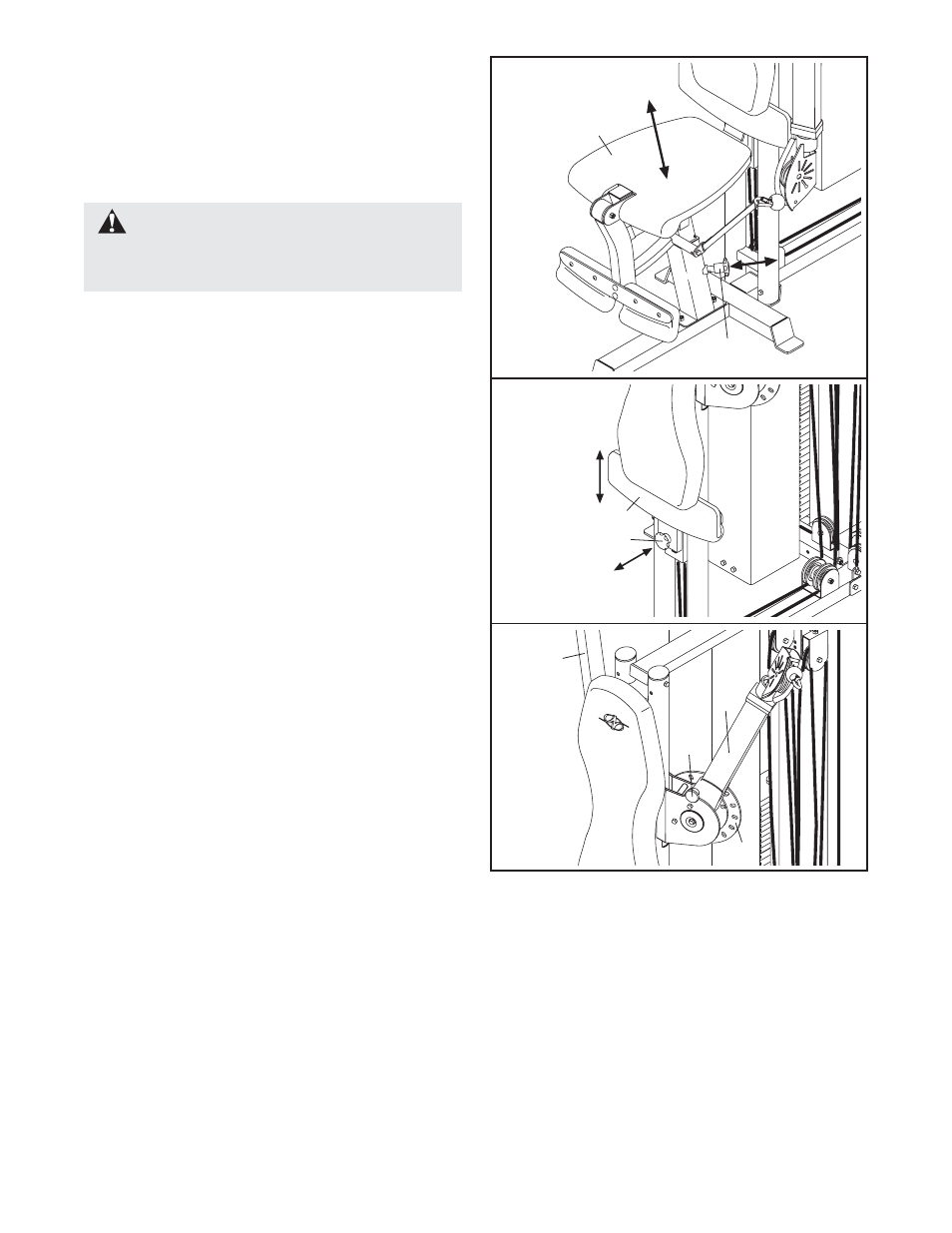 Warning | NordicTrack NTS79020 User Manual | Page 18 / 27