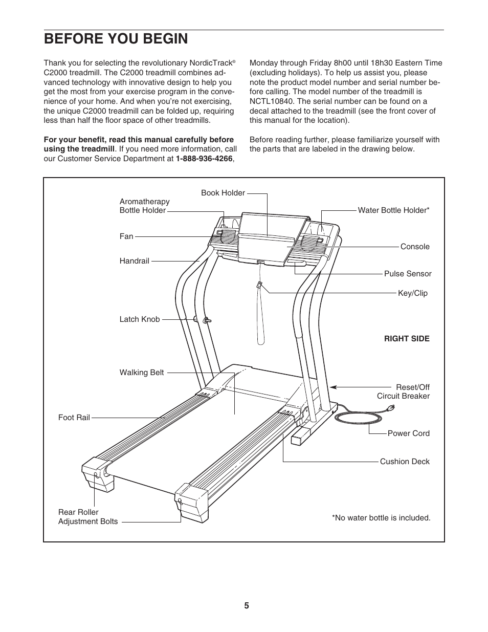 Before you begin | NordicTrack NCTL10840 User Manual | Page 5 / 34