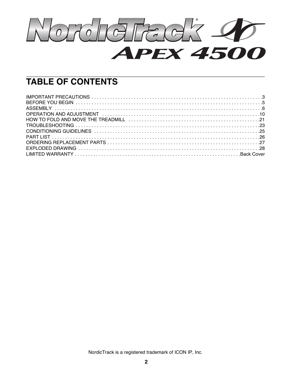 NordicTrack NTL15907.0 User Manual | Page 2 / 32
