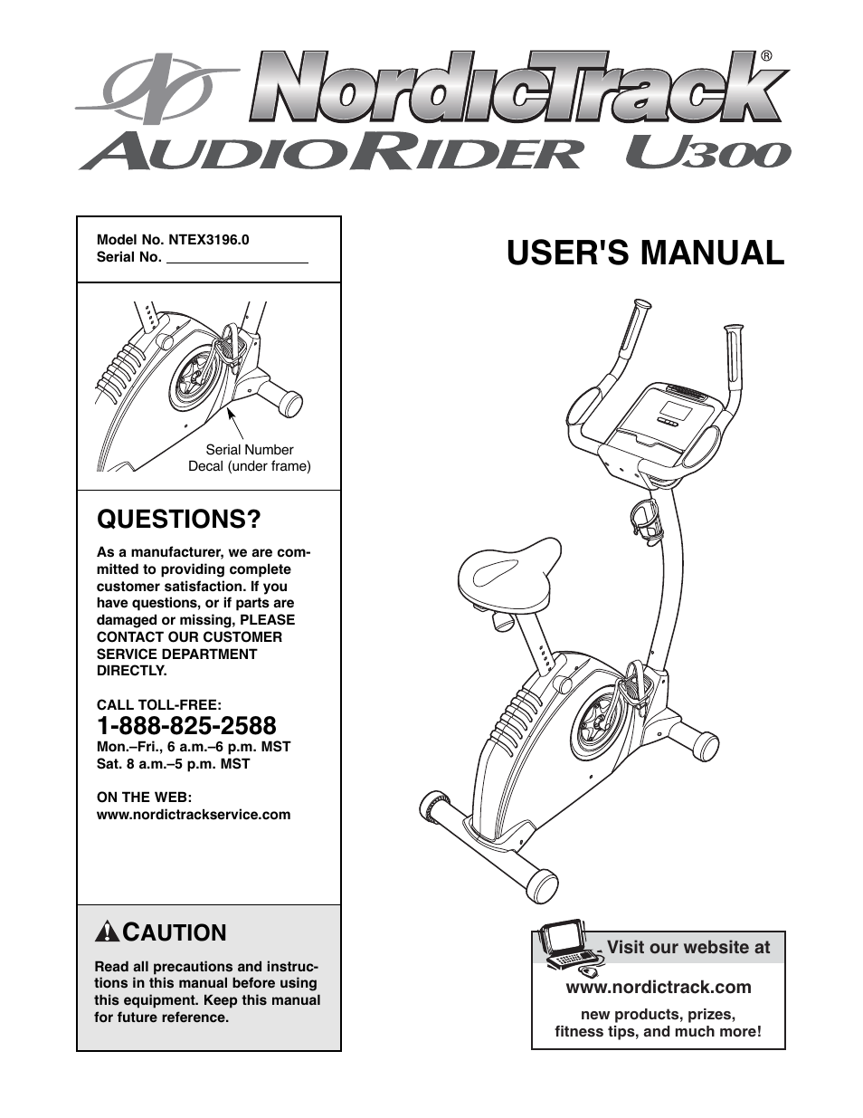 NordicTrack U300 NTEX3196.0 User Manual | 24 pages