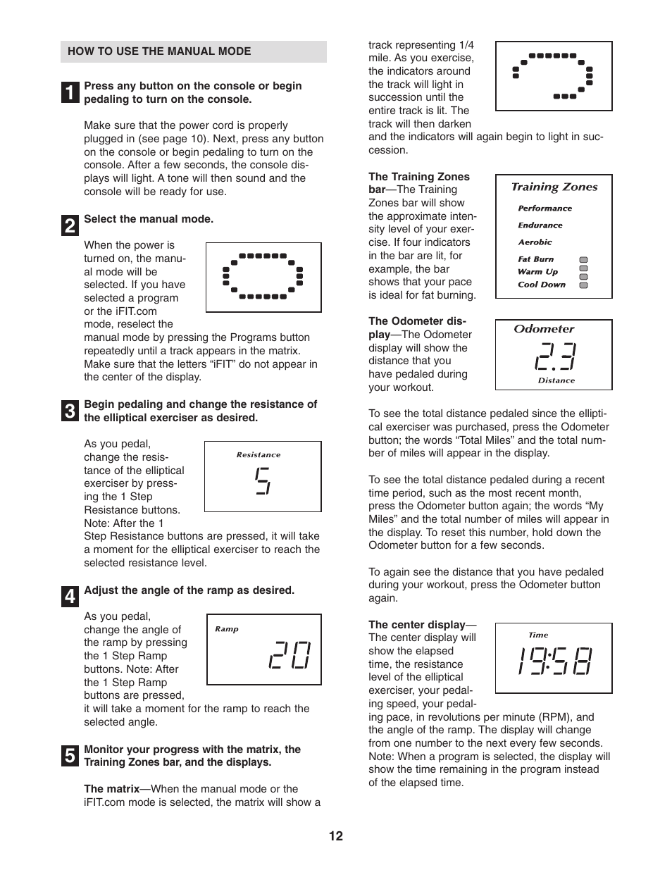 NordicTrack CX 1055 elliptical exerciser 30508.0 User Manual | Page 12 / 28