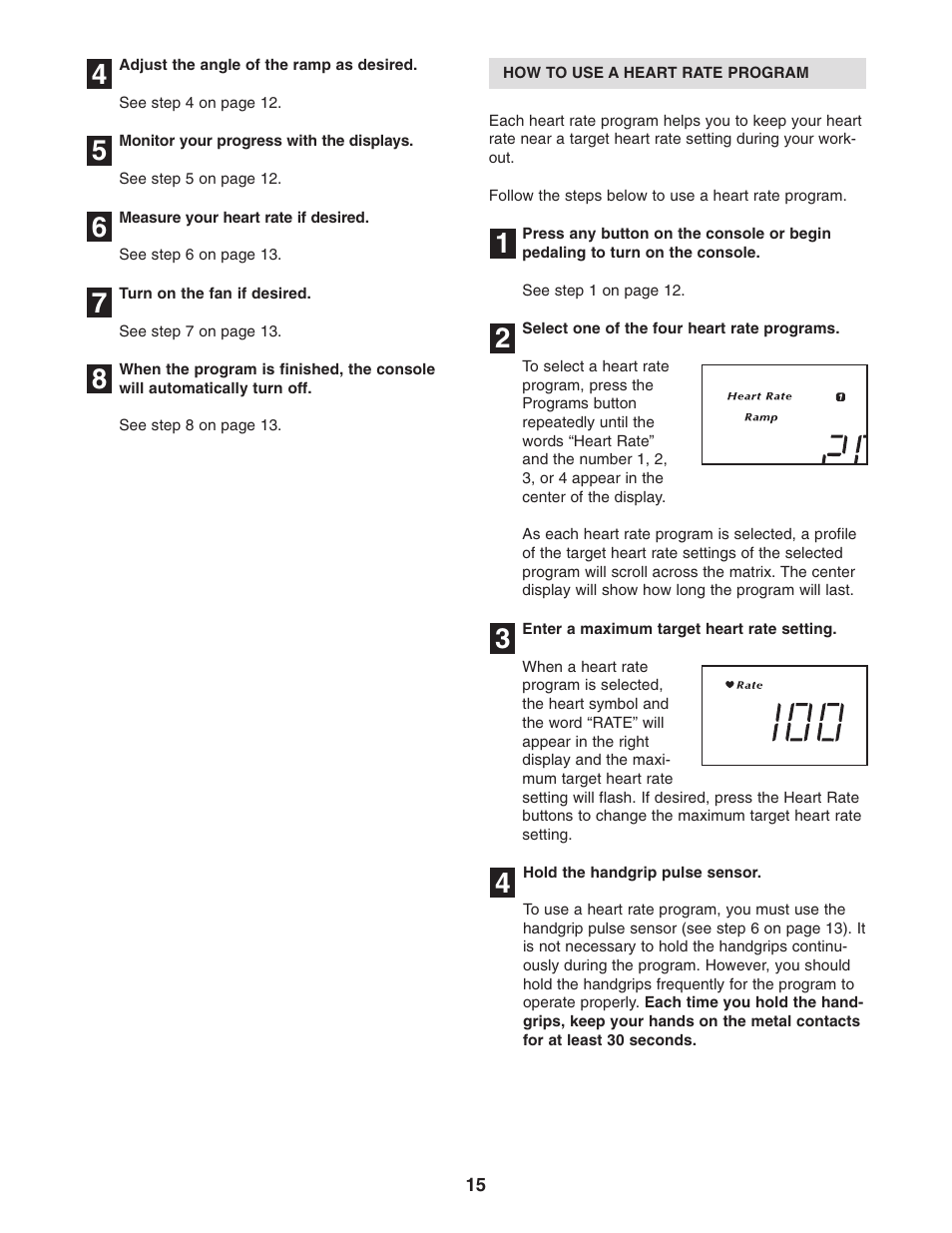 NordicTrack CX 1055 elliptical exerciser 30508.0 User Manual | Page 15 / 28