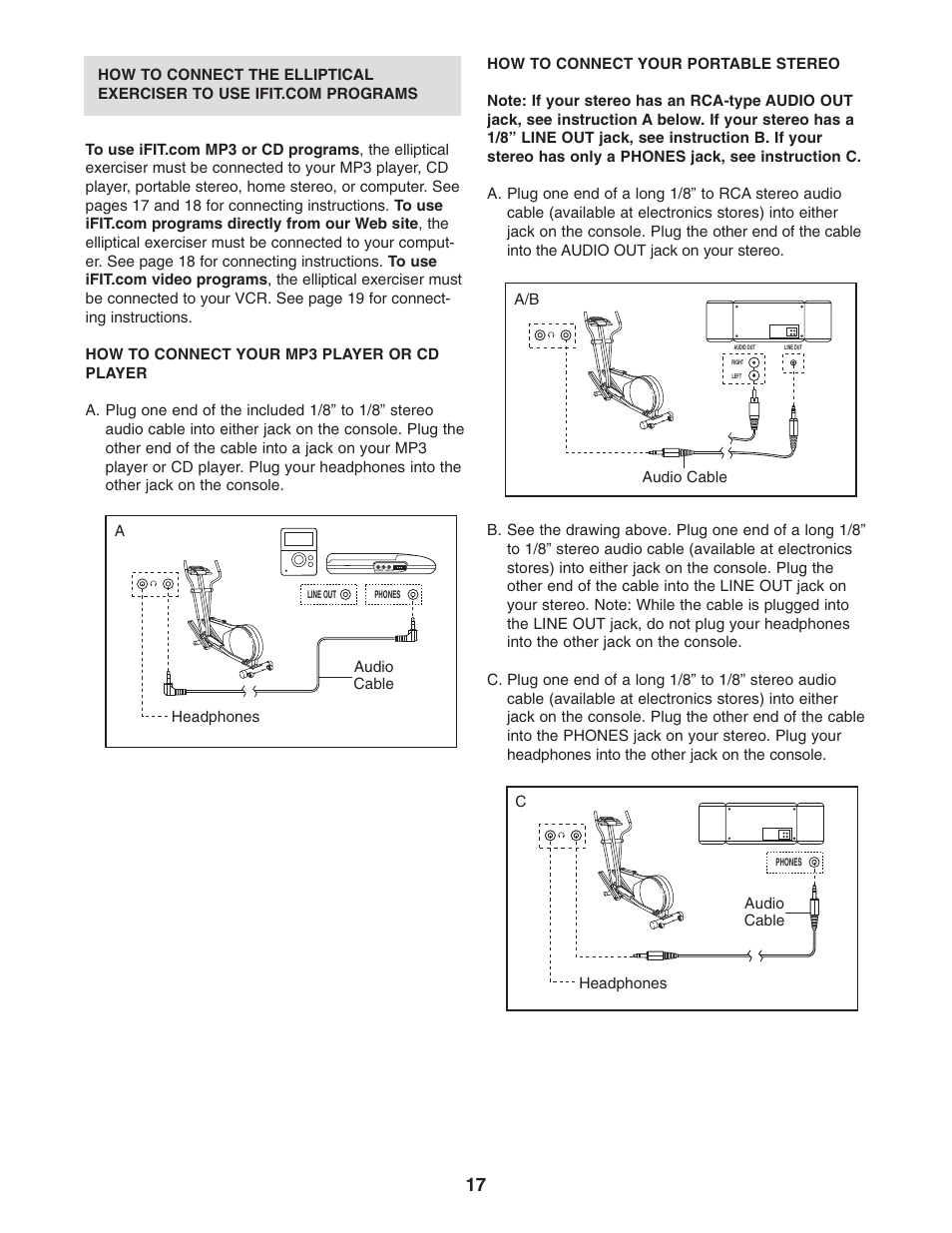 NordicTrack CX 1055 elliptical exerciser 30508.0 User Manual | Page 17 / 28