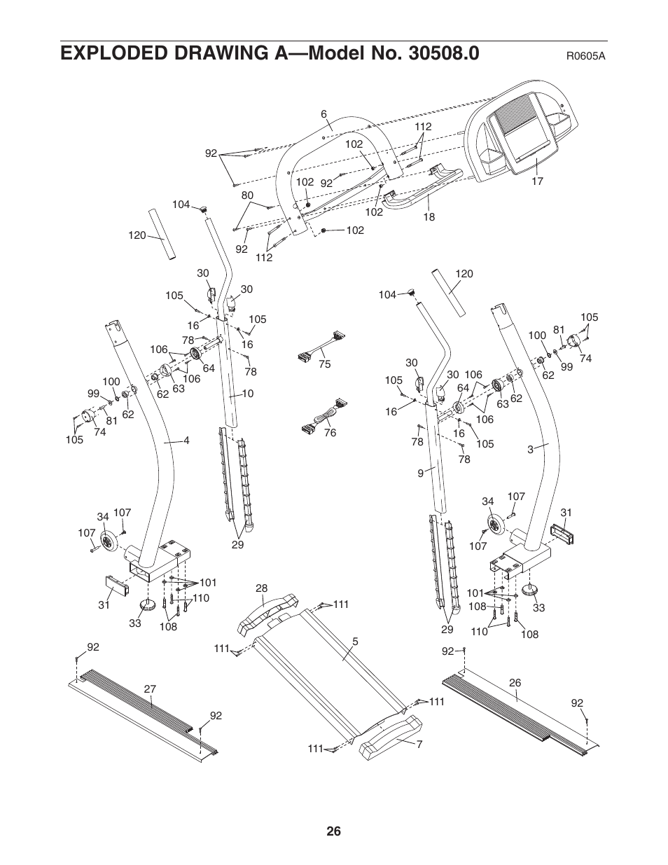 NordicTrack CX 1055 elliptical exerciser 30508.0 User Manual | Page 26 / 28