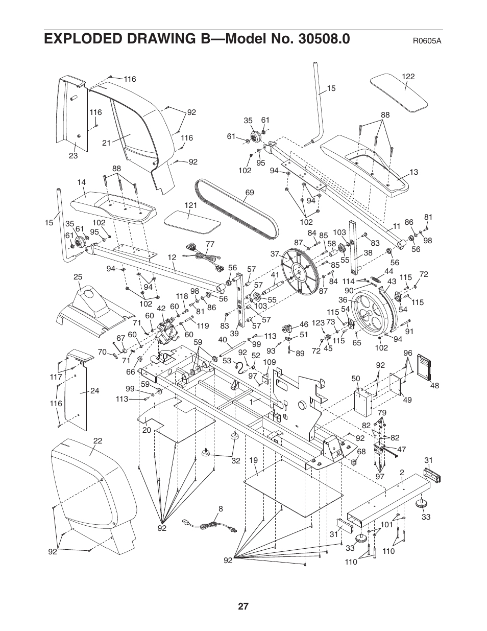 NordicTrack CX 1055 elliptical exerciser 30508.0 User Manual | Page 27 / 28