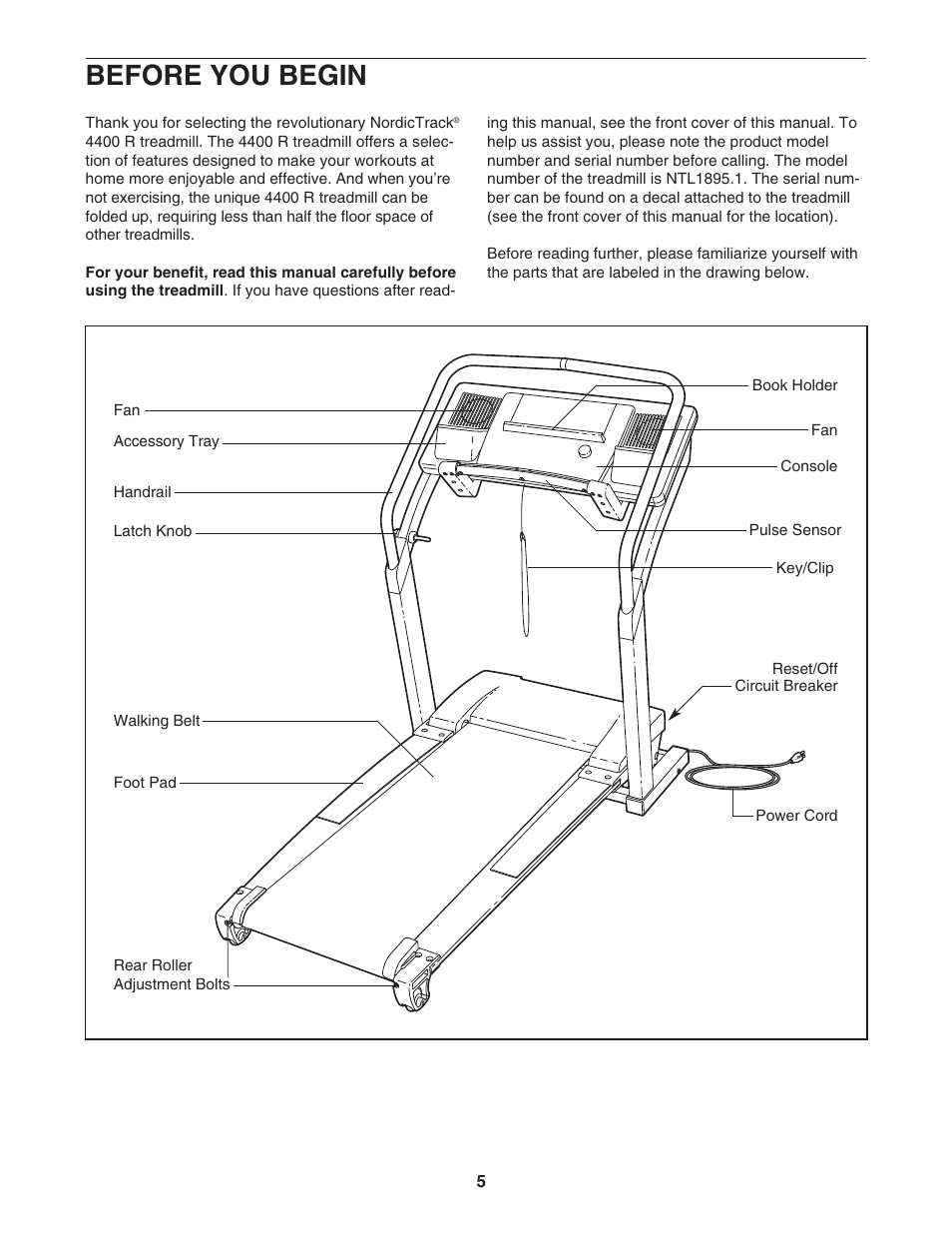 Before you begin | NordicTrack NTL1895.1 User Manual | Page 5 / 38