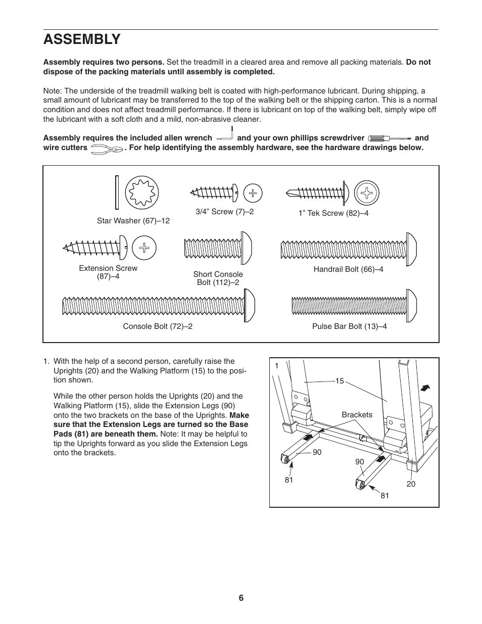Assembly | NordicTrack NTL1895.1 User Manual | Page 6 / 38