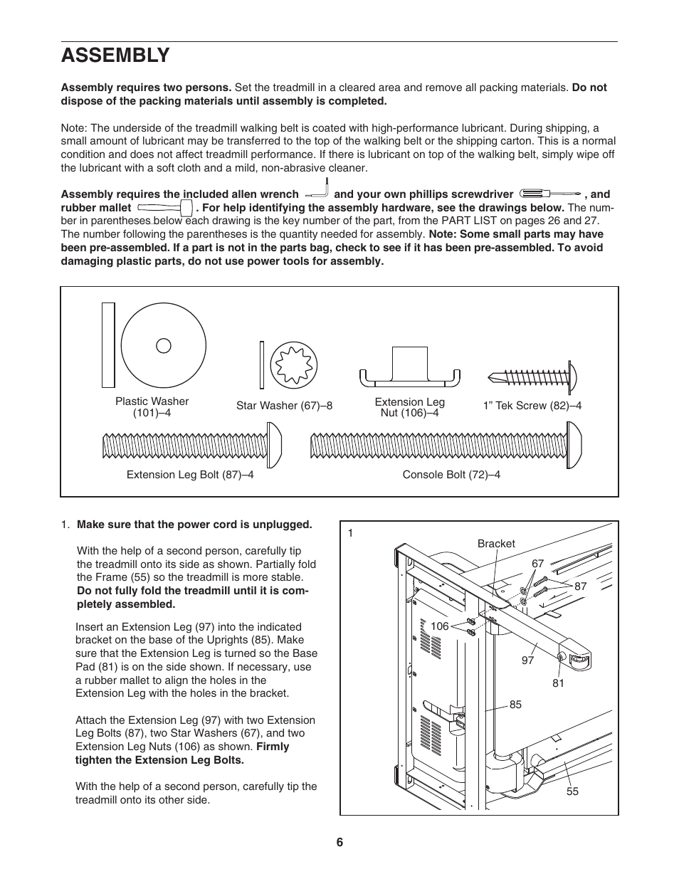 Assembly | NordicTrack NTL77806.0 User Manual | Page 6 / 32