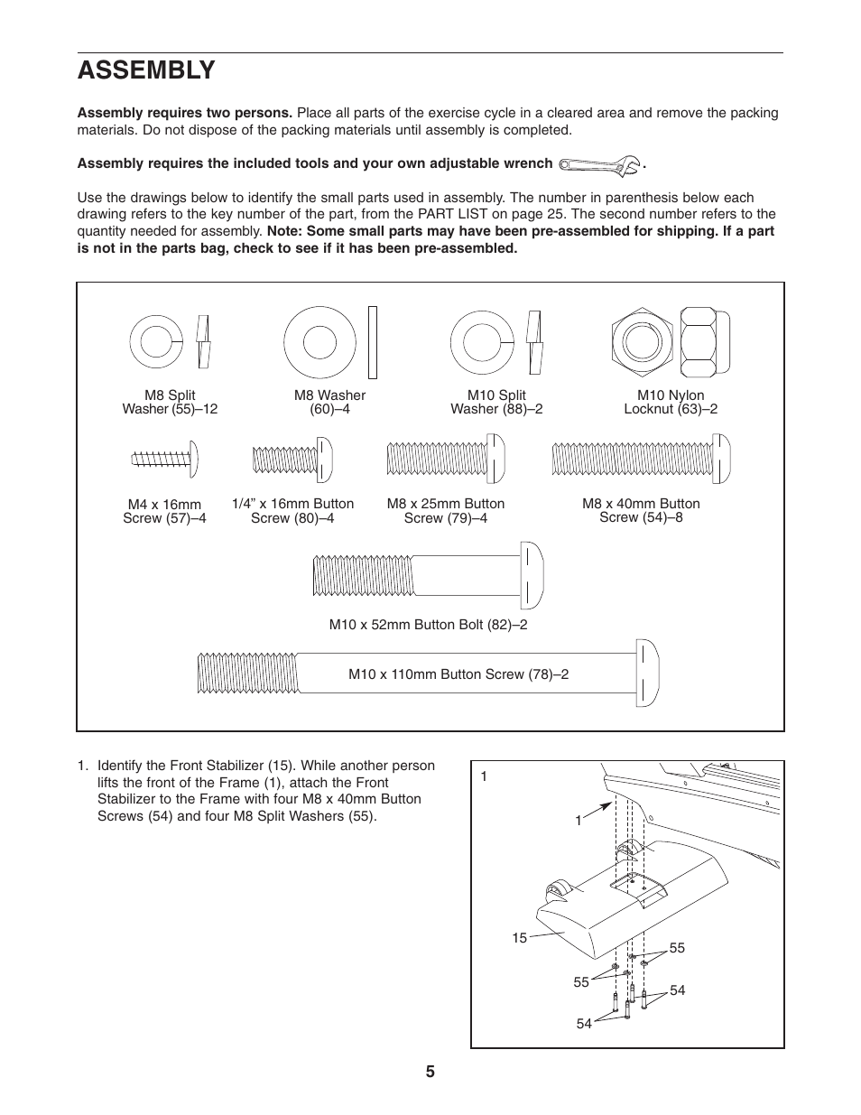 Assembly | NordicTrack NTC69020 User Manual | Page 5 / 28