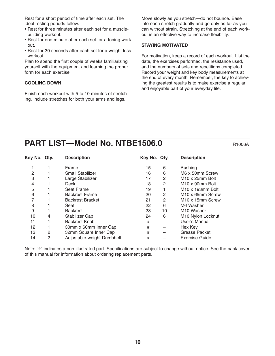 NordicTrack E 200 NTBE1506.0 User Manual | Page 10 / 12