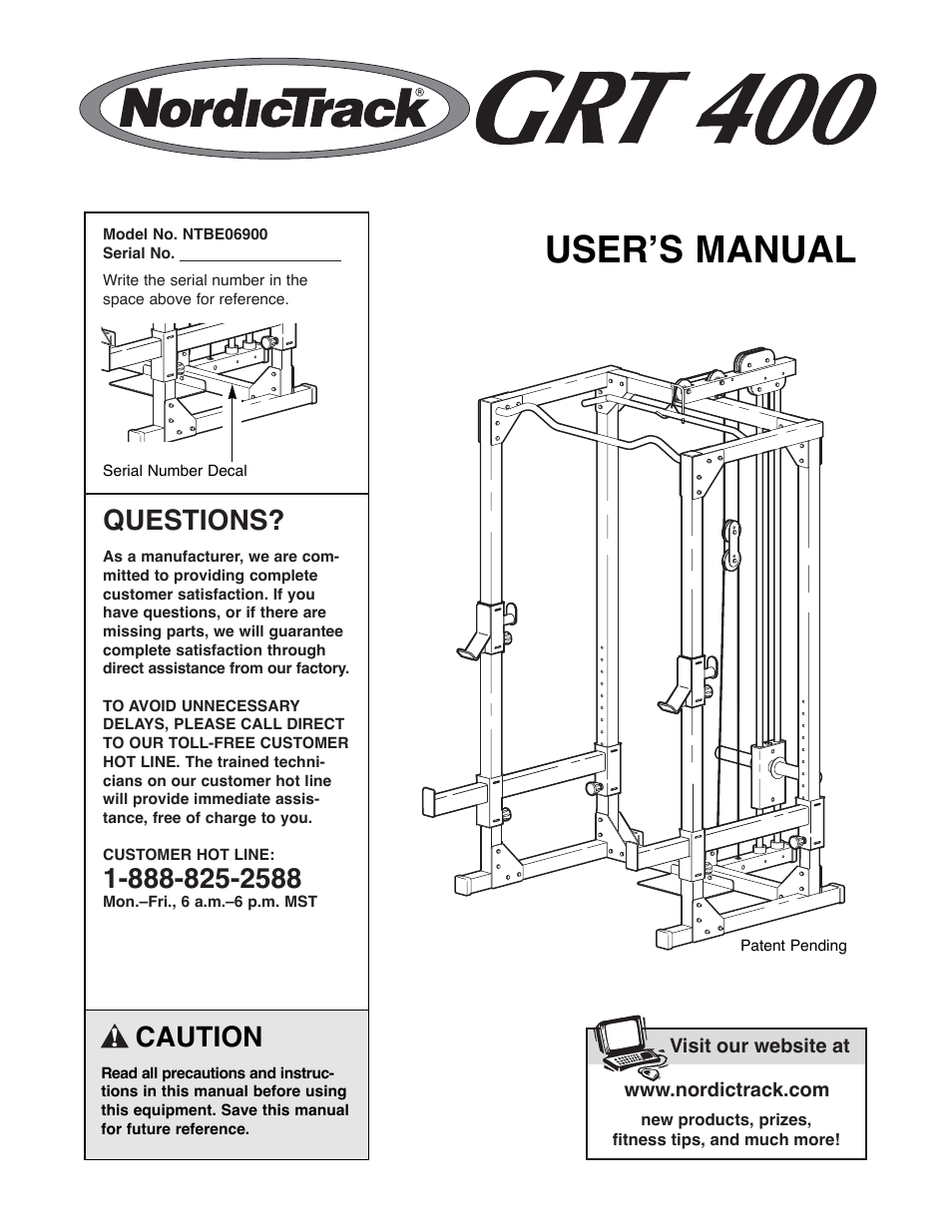 NordicTrack NTBE06900 User Manual | 19 pages