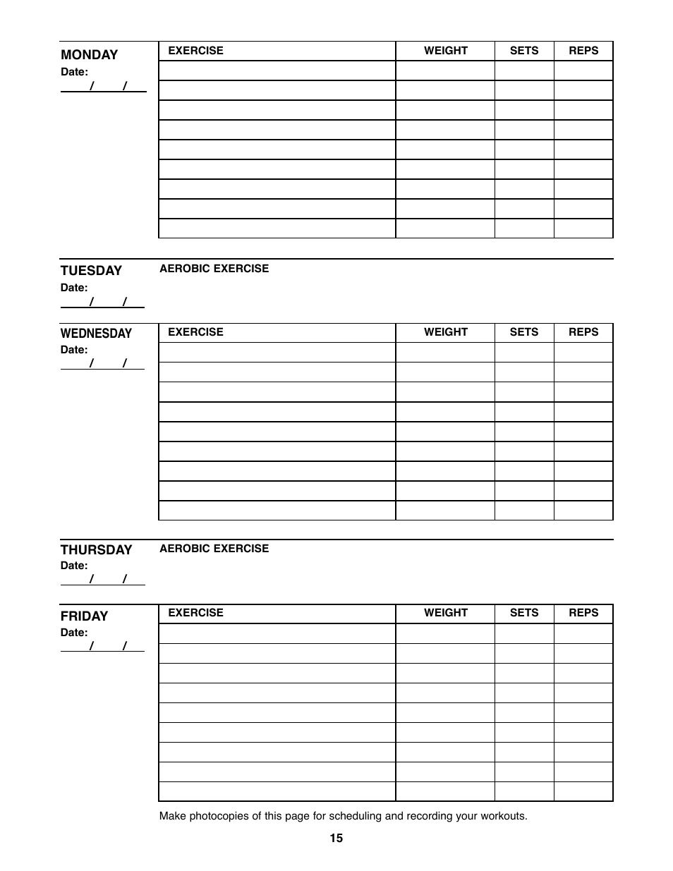 NordicTrack NTBE06900 User Manual | Page 15 / 19