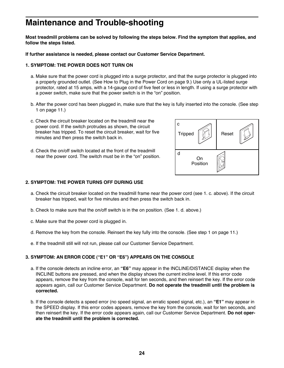 Maintenance and trouble-shooting | NordicTrack NTTL24080 User Manual | Page 24 / 34