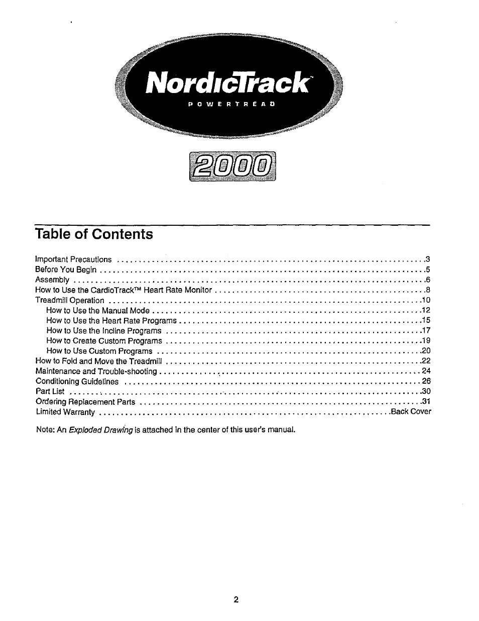 NordicTrack 831.29882 User Manual | Page 2 / 34