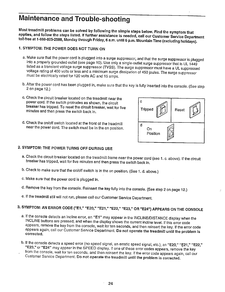 Maintenance and trouble-shooting | NordicTrack 831.29882 User Manual | Page 24 / 34