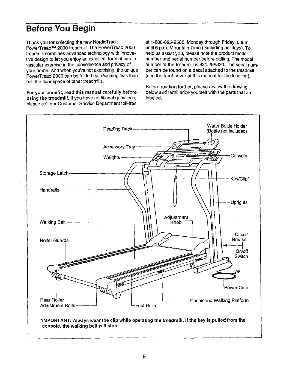 Before you begin | NordicTrack 831.29882 User Manual | Page 5 / 34