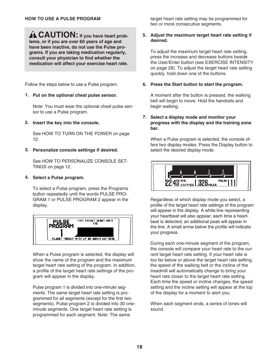 Caution | NordicTrack APEX 6500 30705.0 User Manual | Page 18 / 36